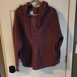 Cozy Purple Sherpa Hoodie